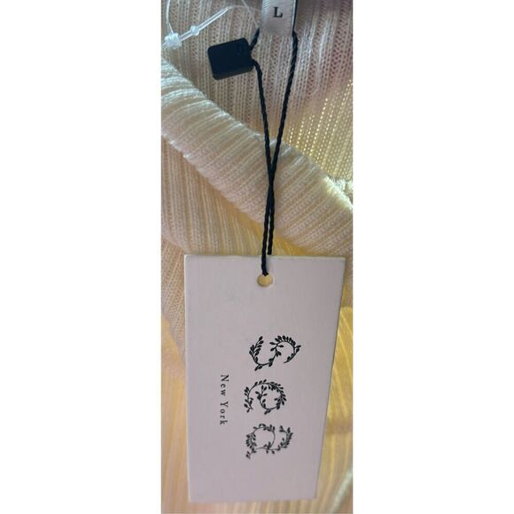 SEA NY Wynter Extrafine Merino Wool Top in White NWT Size Large - Picture 6 of 7